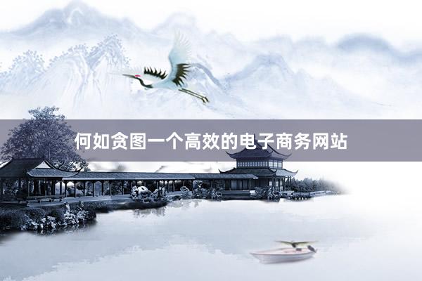 何如贪图一个高效的电子商务网站